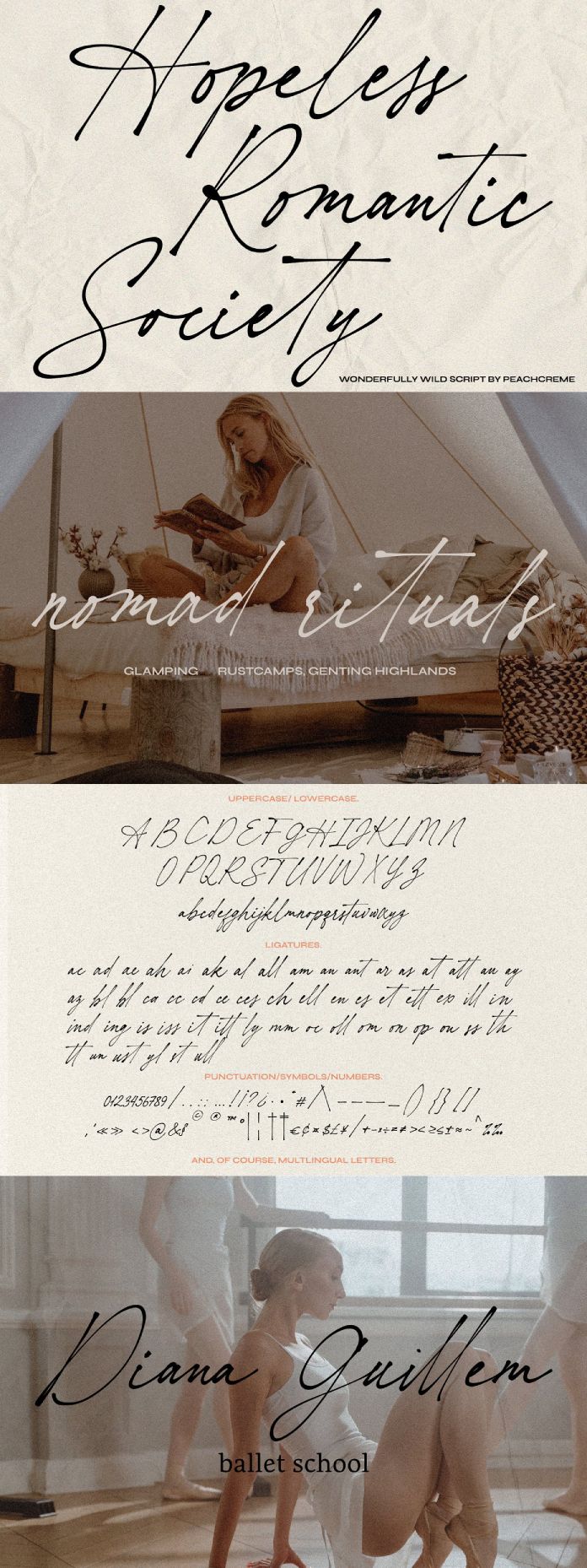 Hopeless Romantic Society font by PeachCreme