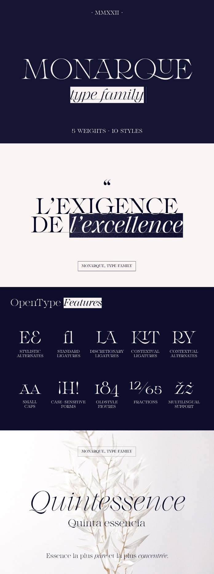 Monarque font family by The Paper Town