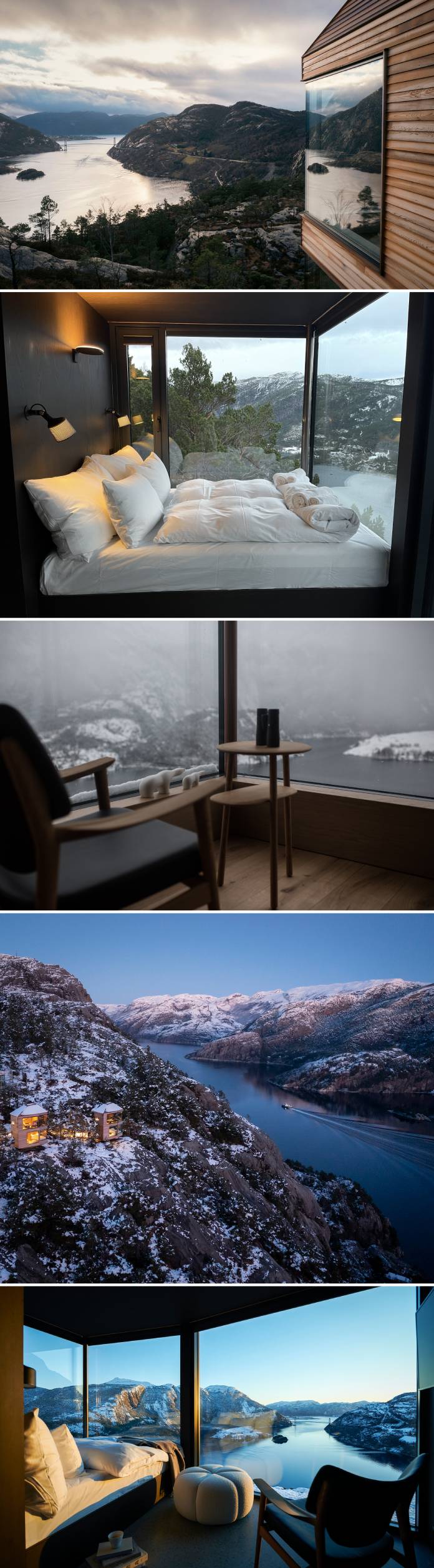 The Bolder: Three luxury cabins hovering over the fjord landscape of Norway