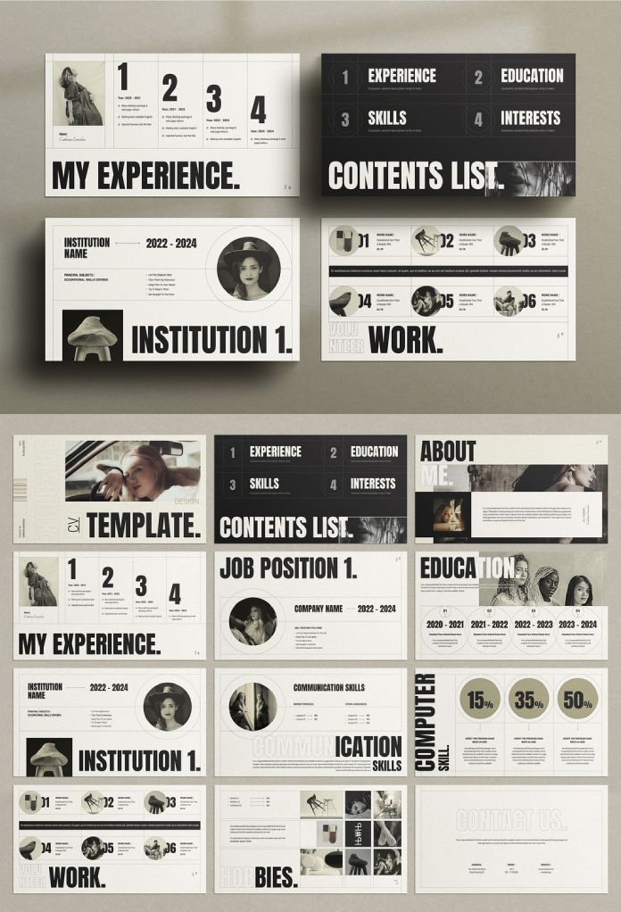 Digital CV and Resume Template for Job Application