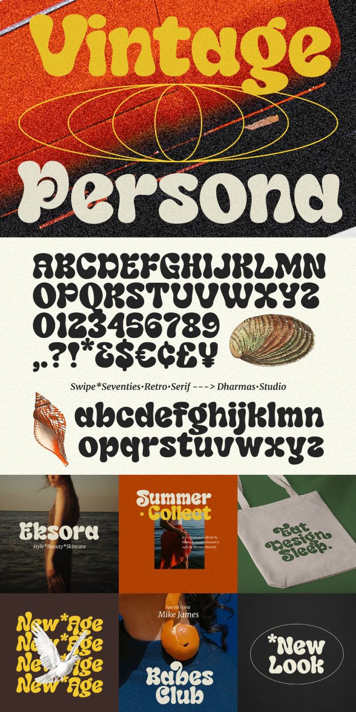 Swipe - Seventies Retro Typeface by Dharmas Studio