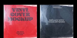 Vinyl Record Cover Photoshop Mockup