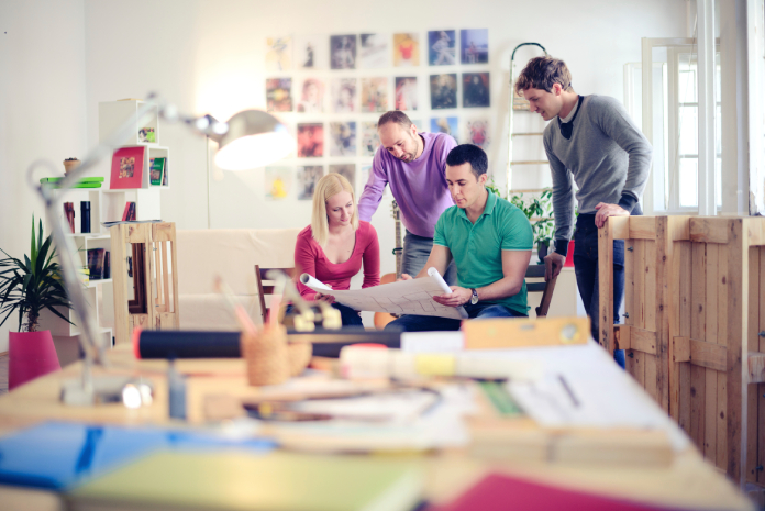 A group of architects working on a project