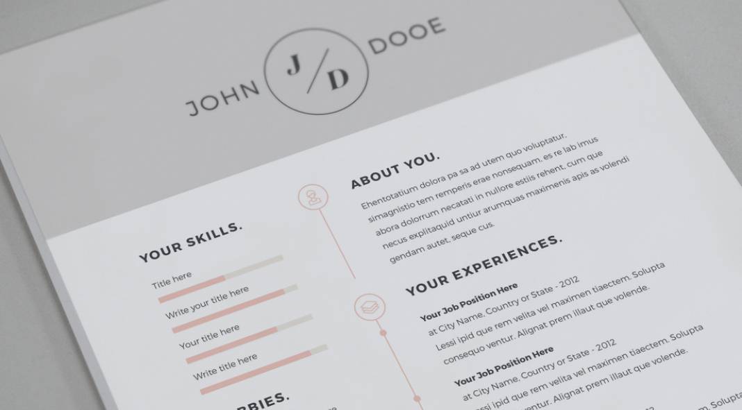 Adobe InDesign Resume Template with Gray Header and Footer Adobe InDesign Resume Template with Gray Header and Footer
