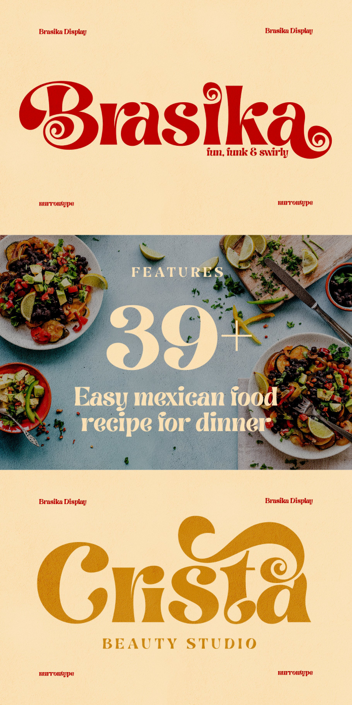 Brasika typeface by Nurrontype