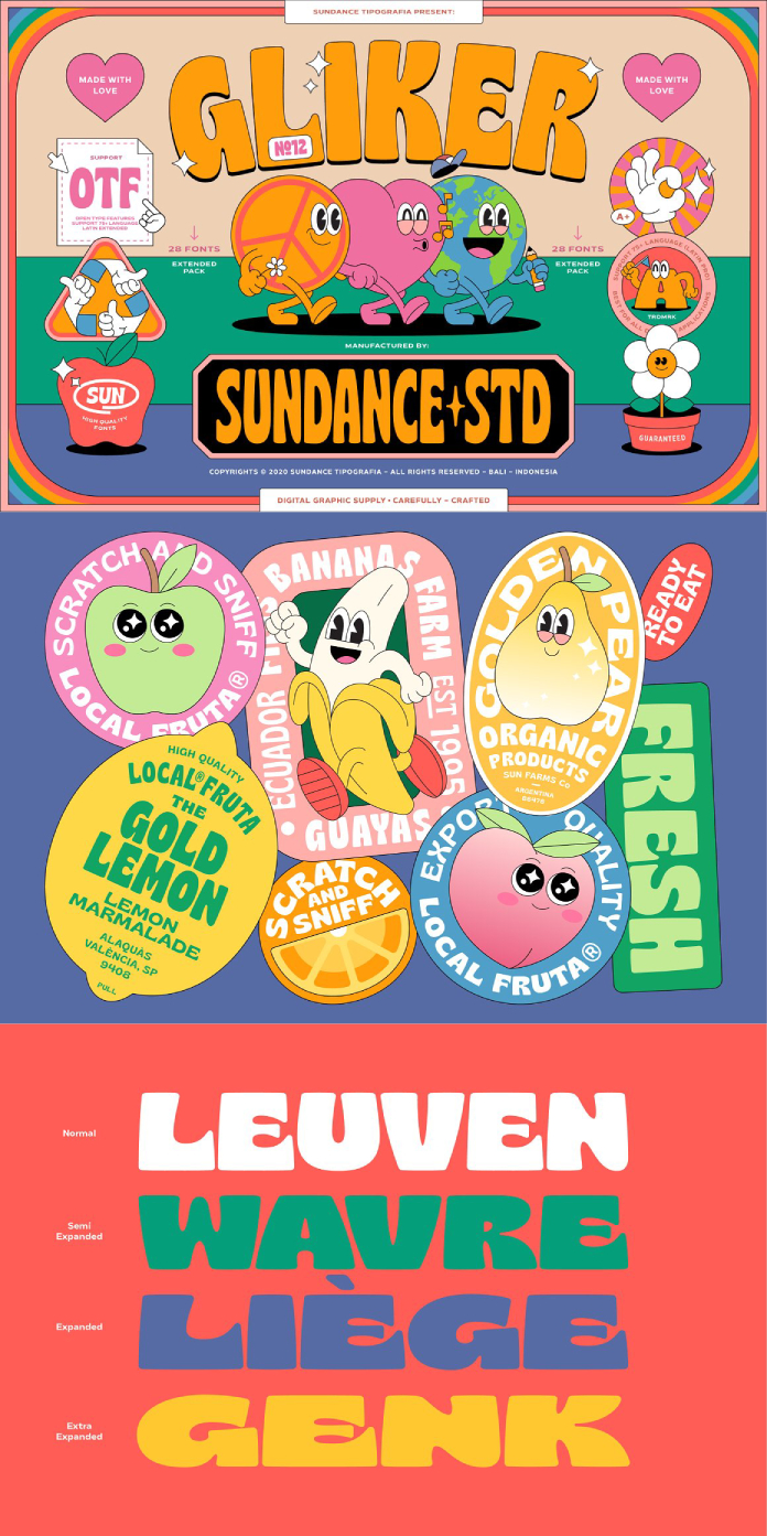 Gliker Font Family by Sundance Tipografia