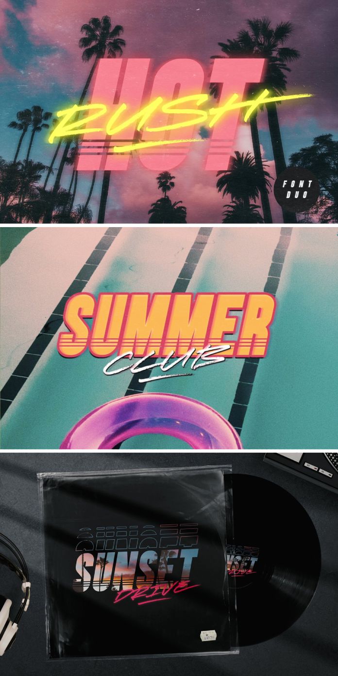 Hot Rush Font Duo by Sam Parret