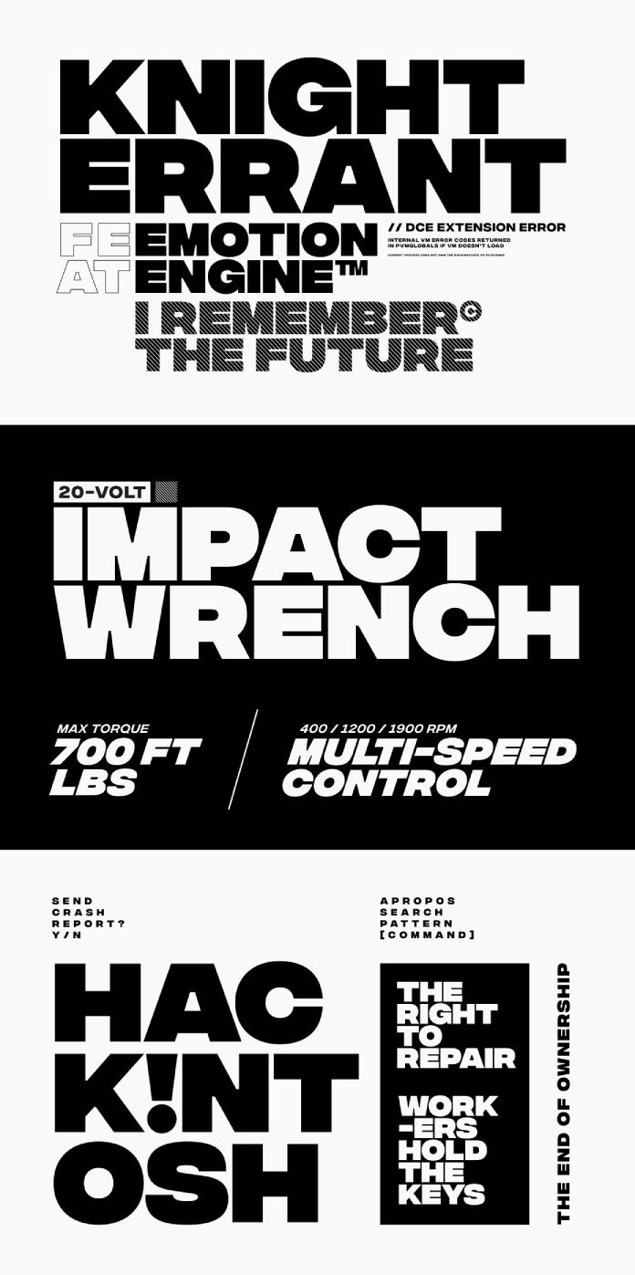 Integral CF Font by Connary Fagen for Bold Headlines