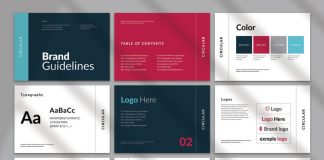 Modern Brand Guidelines Template with 17 Pages