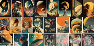 Retro-futuristic sci-fi illustrations and graphics for posters, backgrounds, cover art, and more.
