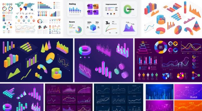 Editable vector charts and infographics