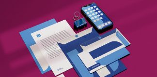 Stationery Mockup Set with Smartphone