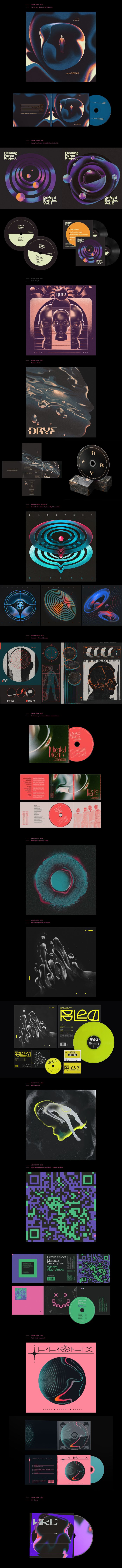 Music cover designs by Ada Zielińska from 2018 – 2023.