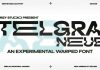 Telgra Neue Font - An Experimental Warped Typeface by Drizy
