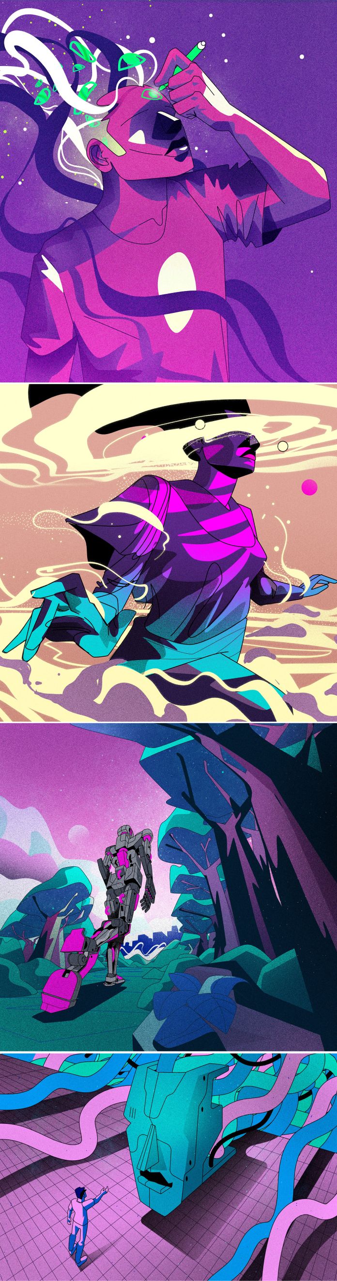 Illustrations from 2023 by Denis Freitas