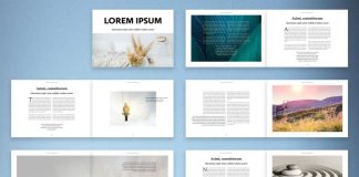 Minimal and Modern Landscape Magazine Template by McLittle Stock.