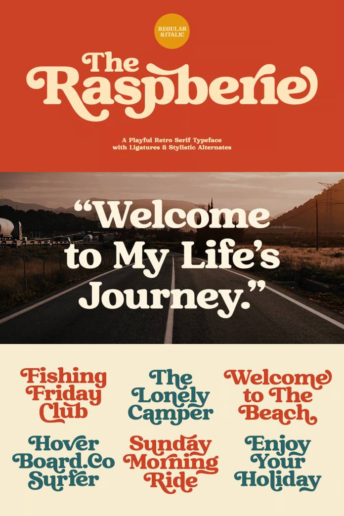 Raspberie 90s font by Variatype