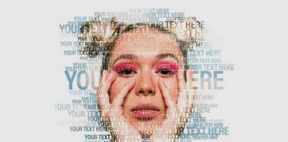 Text Masking Portrait Photo Effect for Adobe Photoshop