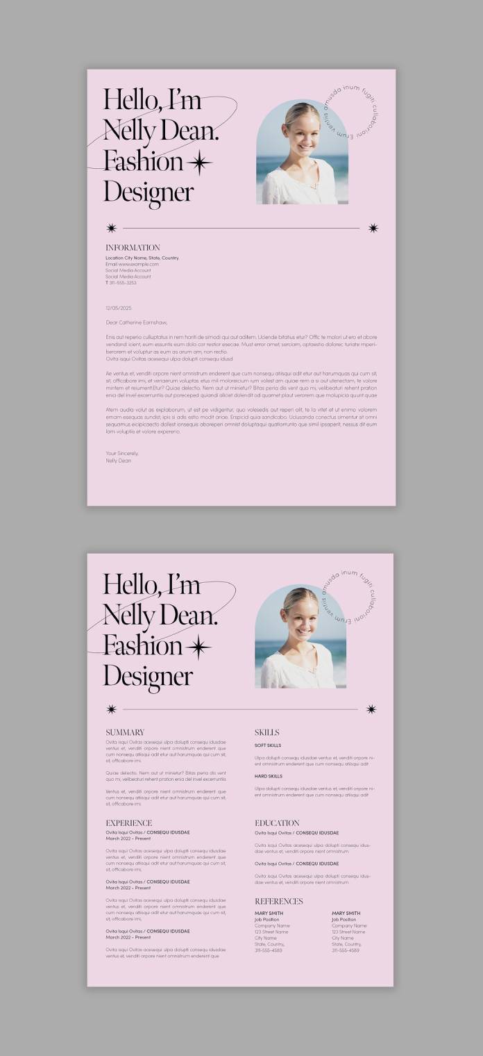 A Fancy Modern Resume Template for Adobe InDesign
