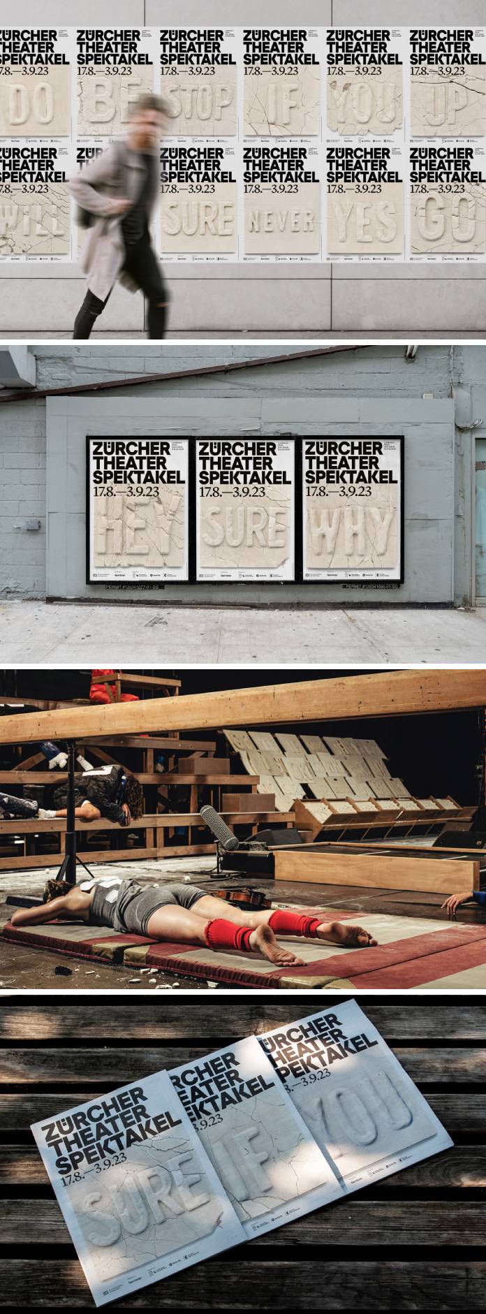 Campaign and visual communication by Studio Marcus Kraft for the Zürcher Theater Spektakel.