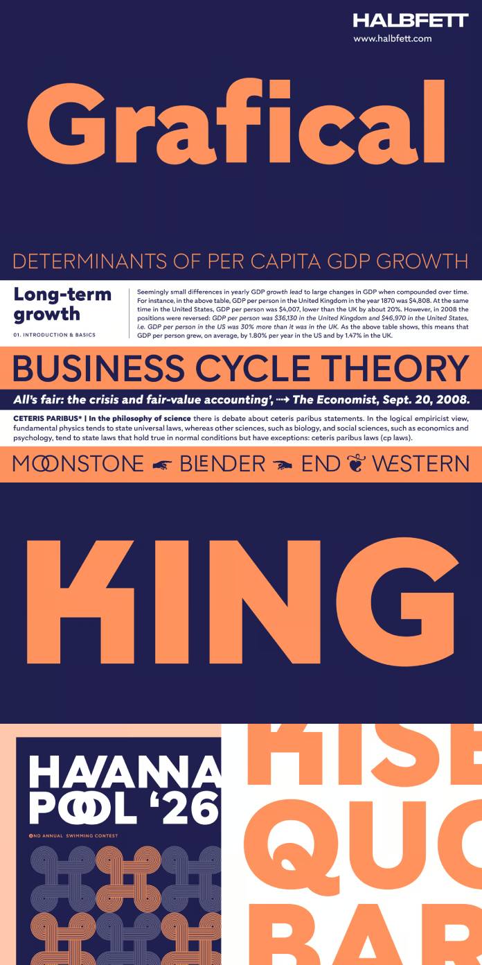 Grafical Font Family by Halbfett