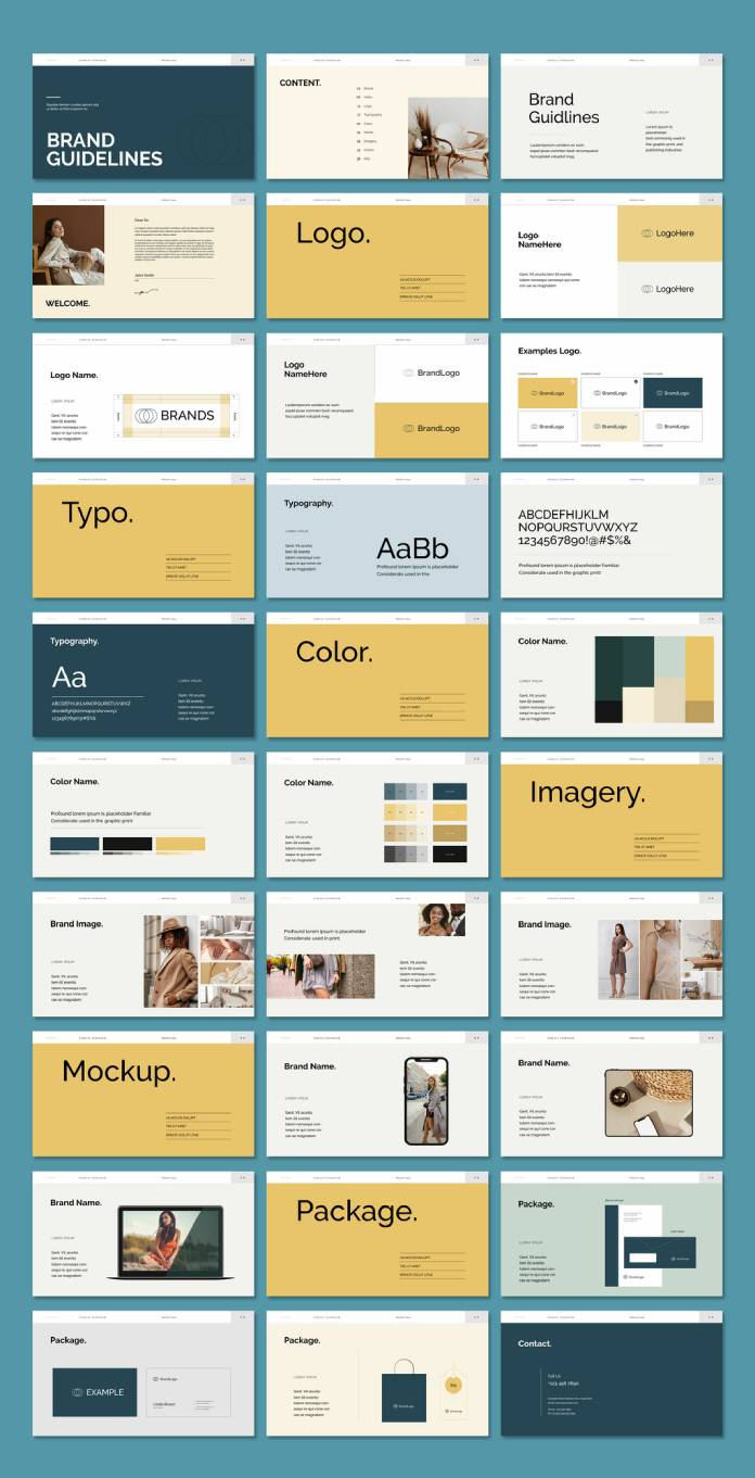 Brand Guidelines Presentation Template for Adobe InDesign