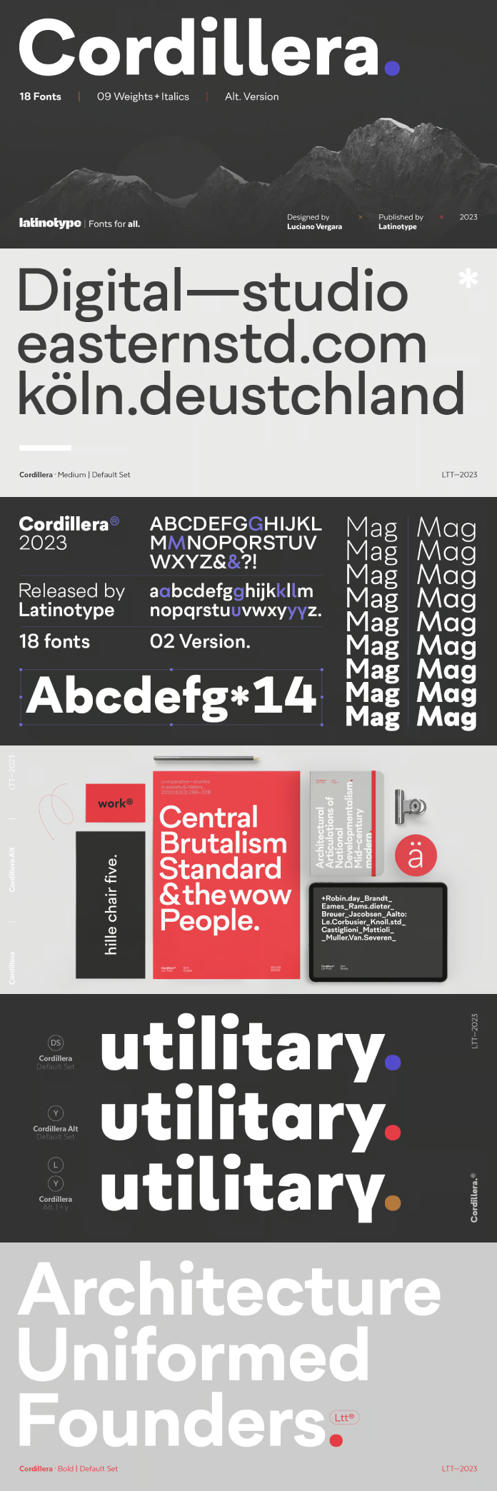 Cordillera font family by Latinotype