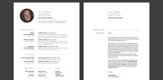 Modern and Minimalist Resume and Cover Letter Template for Adobe InDesign