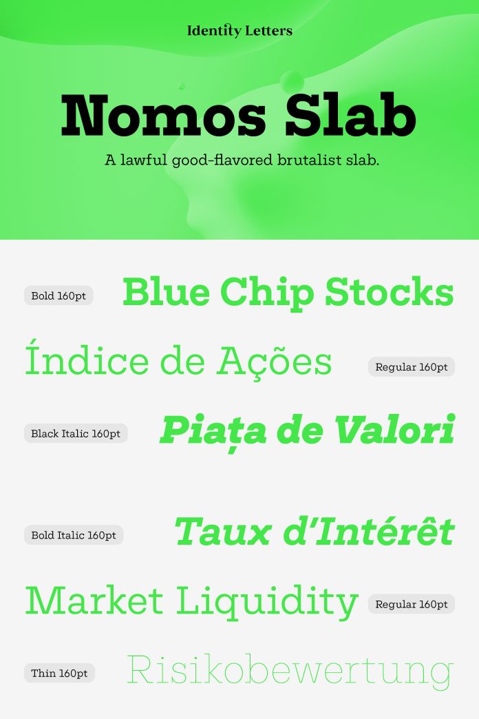 Nomos Slab Font Family from Identity Letters