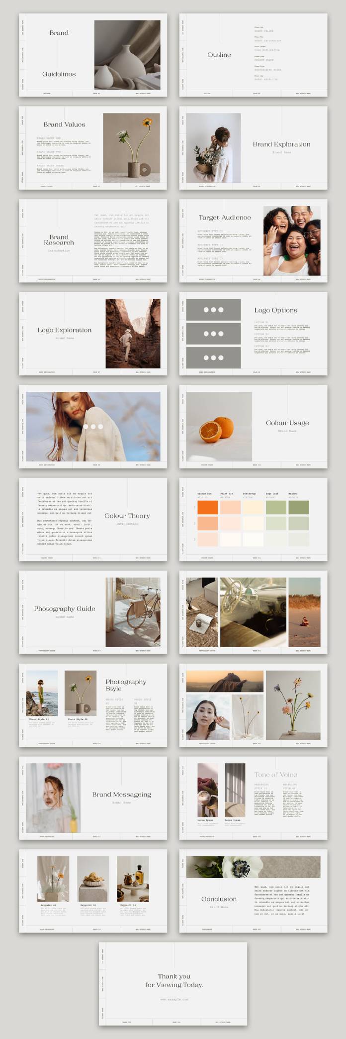 Branding Guidelines Pitch Deck Template for Adobe InDesign