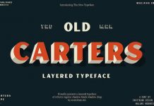 Carter Layered Typeface by Swistblink Design Studio
