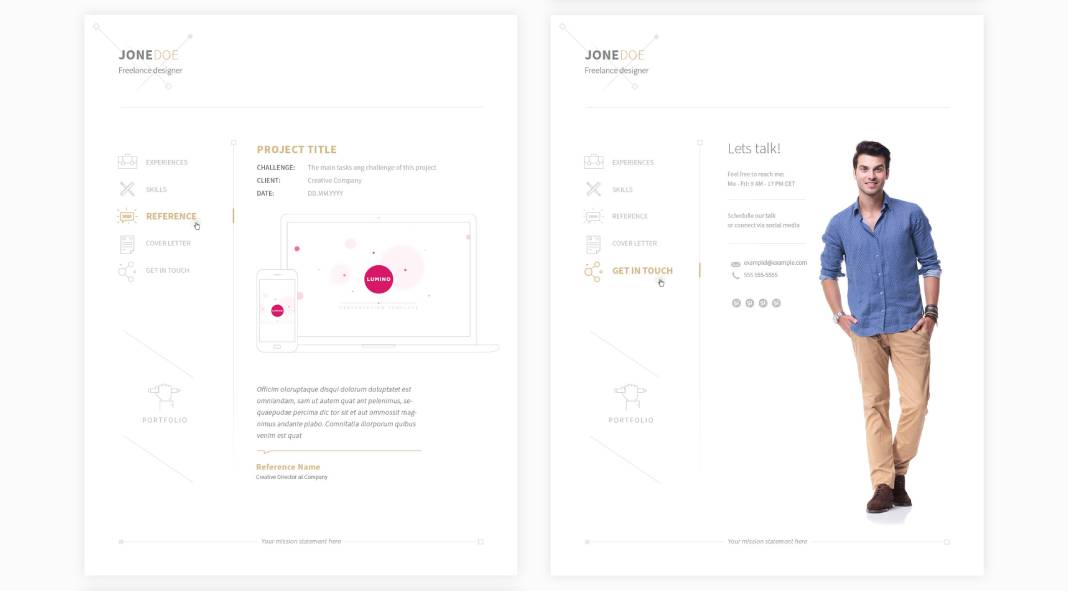 Interactive Resume Template for Adobe InDesign Interactive Resume Template for Adobe InDesign
