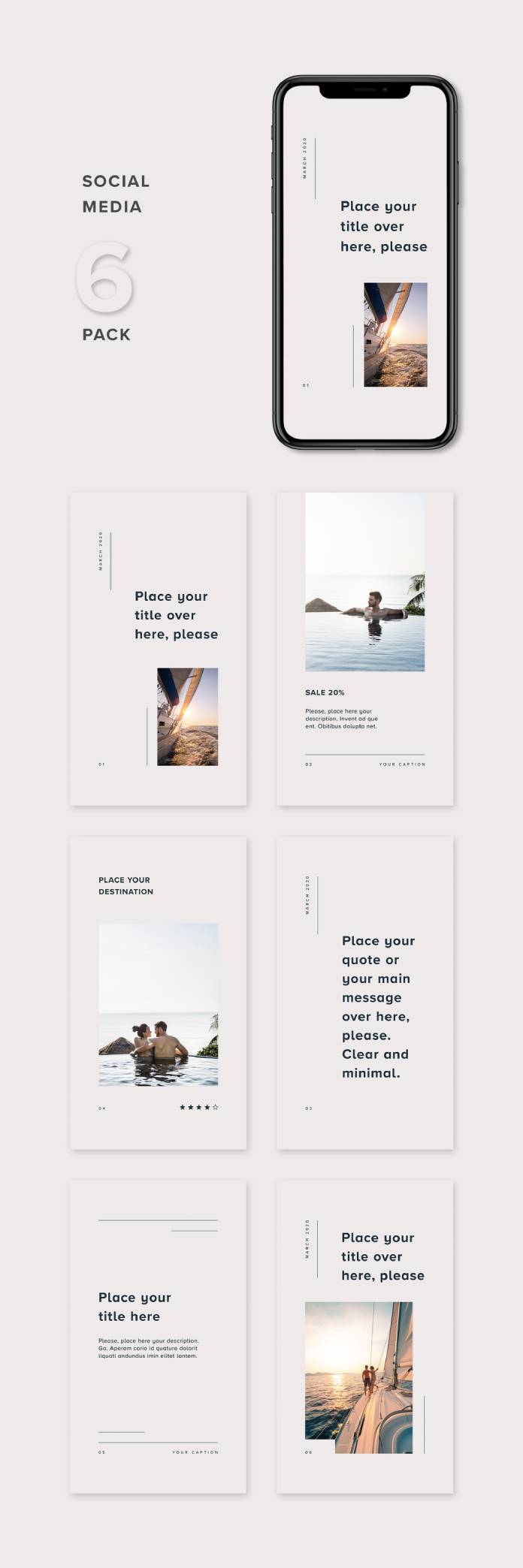 Minimalist Instagram Story Templates by myscandinavia