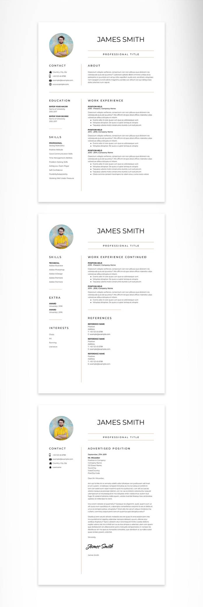 CV and Cover Letter Template by McLittle Stock