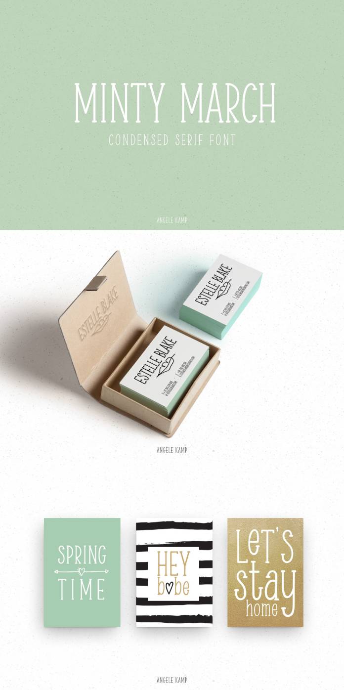 Minty March - Handwritten Serif Font by Angèle Kamp