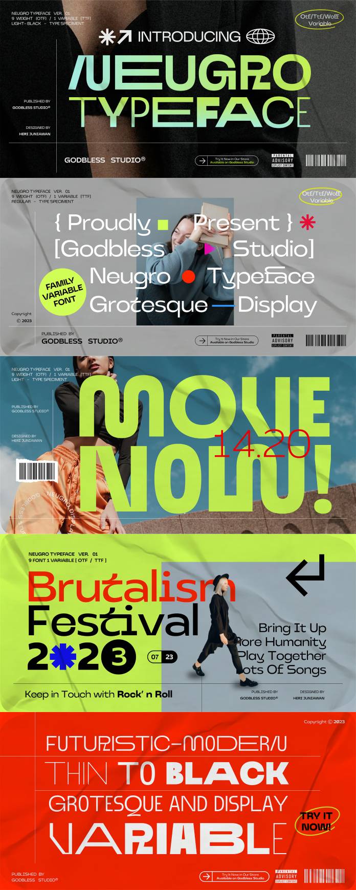 Neugro Font Family by Godbless Studio
