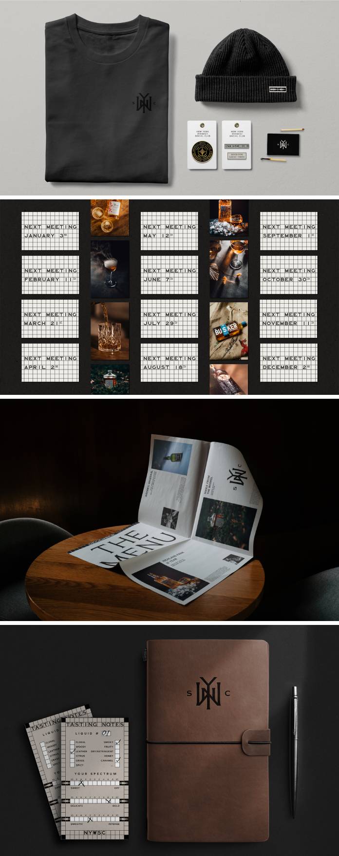The New York Whiskey Social Club branding by What Else Studio