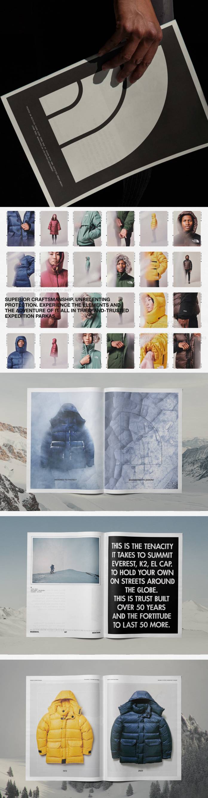 The North Face 50 Years of Parkas - limited-edition campaign zine by The Collected Works.