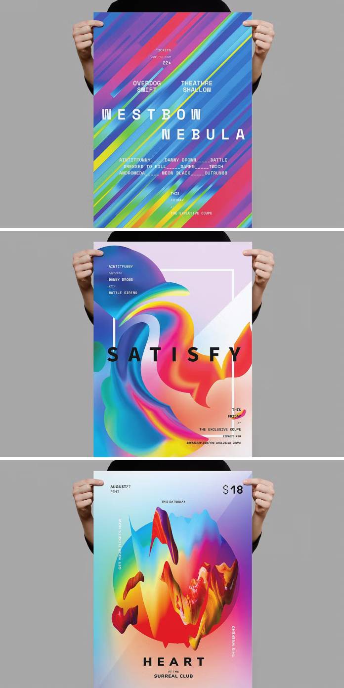 Abstract Graphic Poster Bundle for Adobe Photoshop