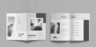 Clean Architecture Portfolio Design Template by DesignCoach for Adobe InDesign