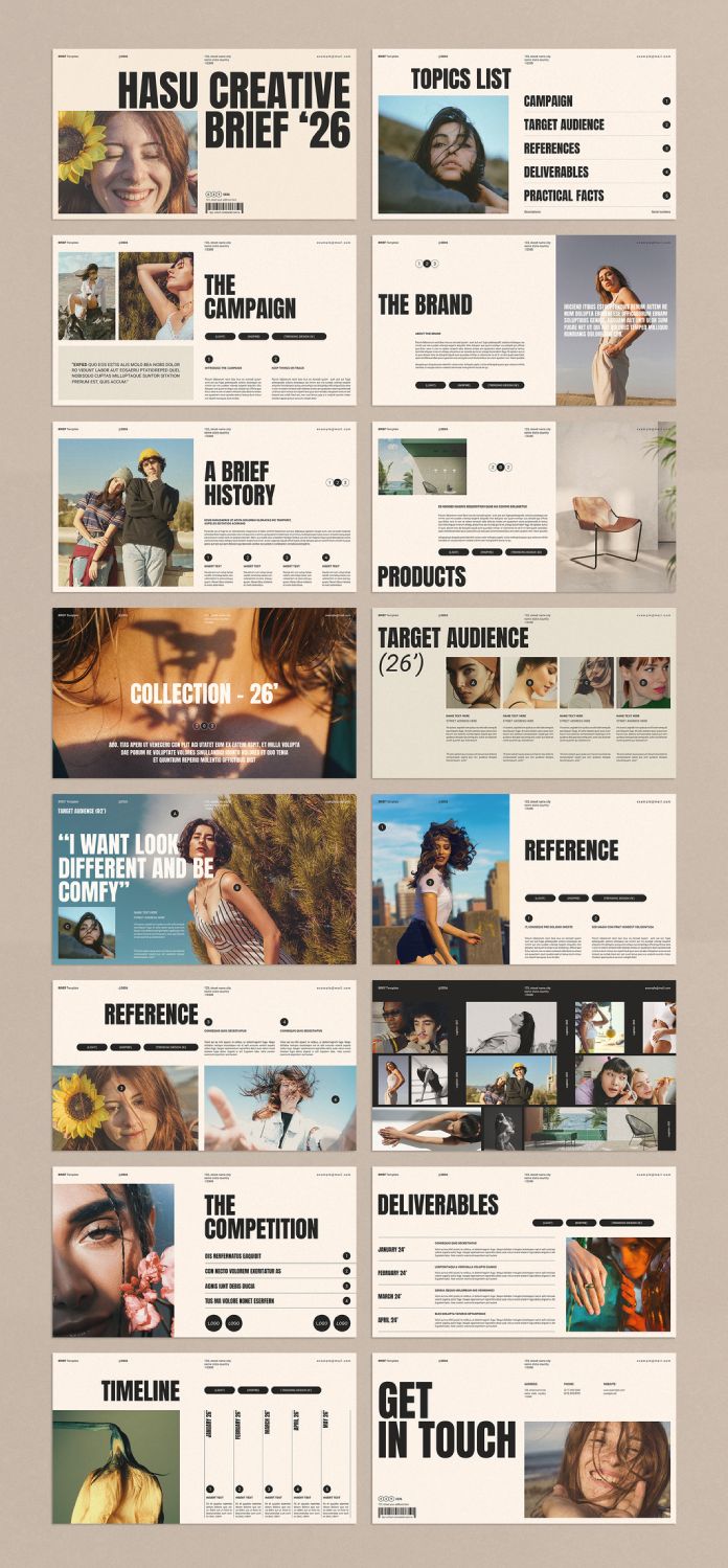 Creative Brief Presentation Template by TemplatesForest