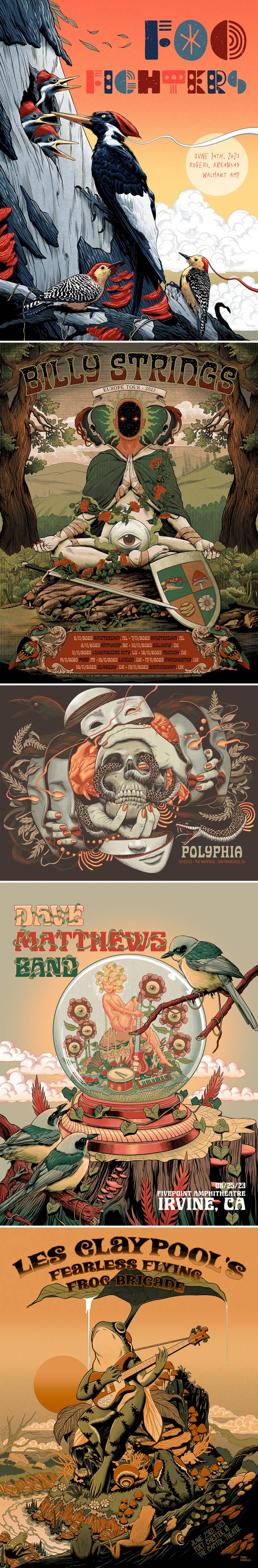 Gig Poster Illustrations from 2023 by Pedro Correa