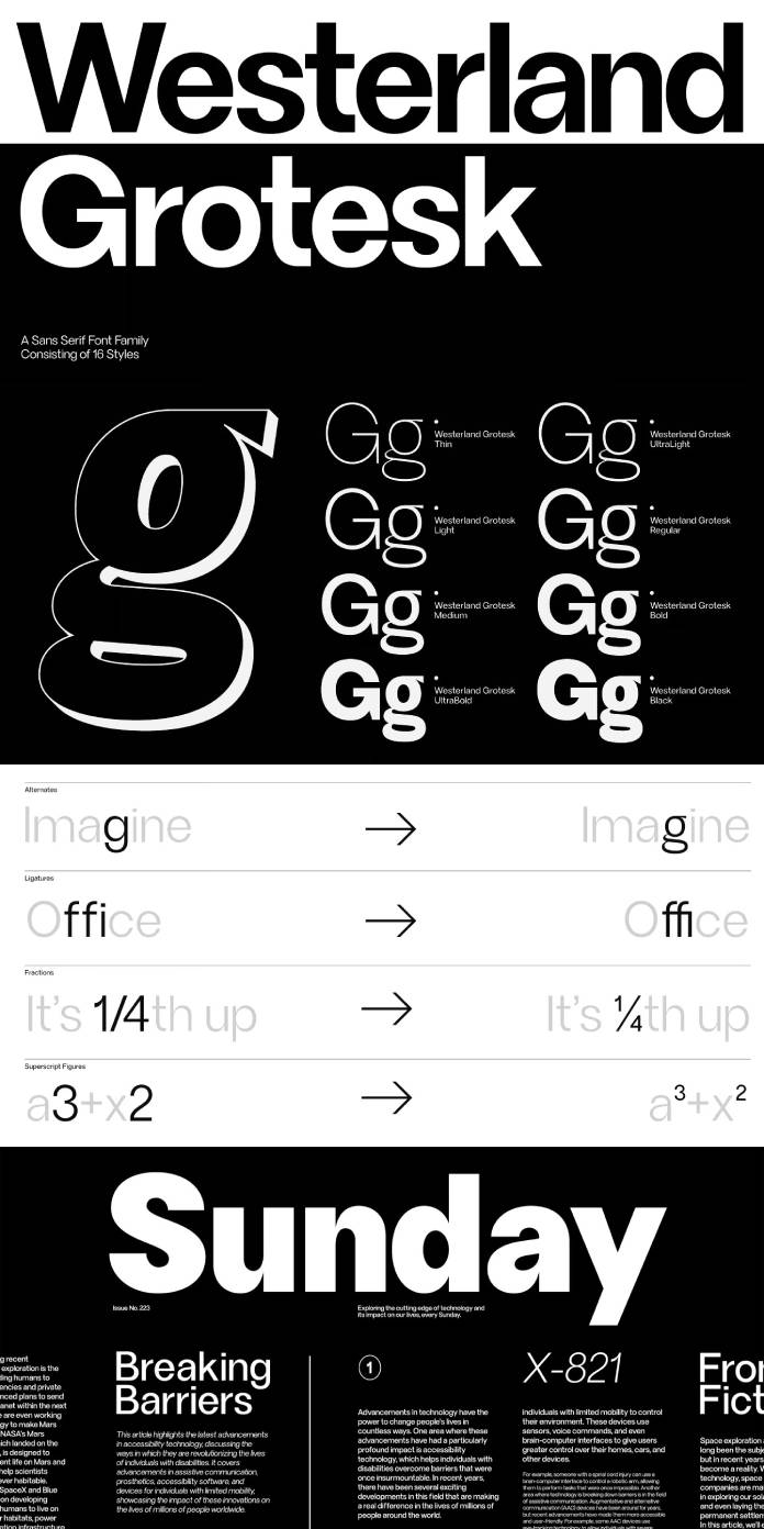 Westerland Grotesk Font Family by SG Type
