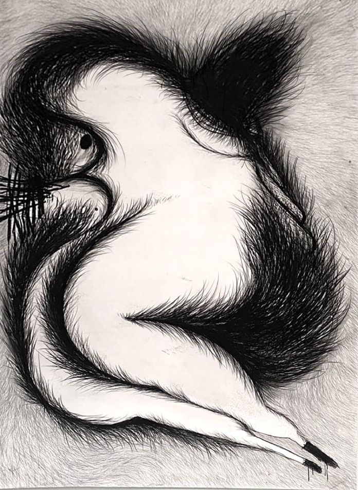 From the inside Serie N. 1 (150 x 90 cms - Chuncky charcoal on Fabriano paper 320 gr.)