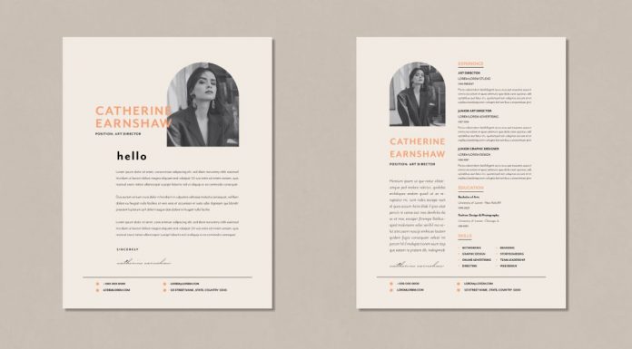 Stylish Resume and Cover Letter Template by Pixejoo