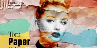 Torn Paper Collage Photoshop Effect by Grkic Creative