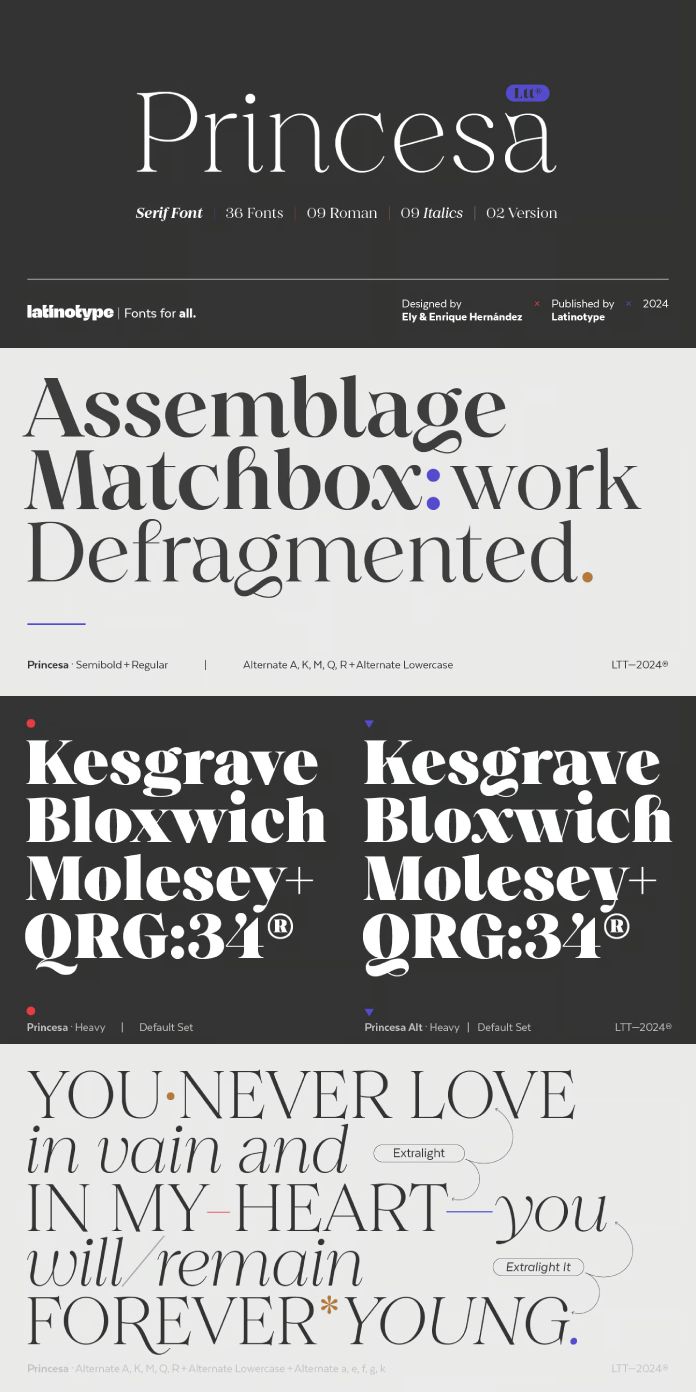 Princesa font family by Latinotype