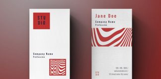 Vertical Business Card Template for Adobe InDesign by Roberto Castillo