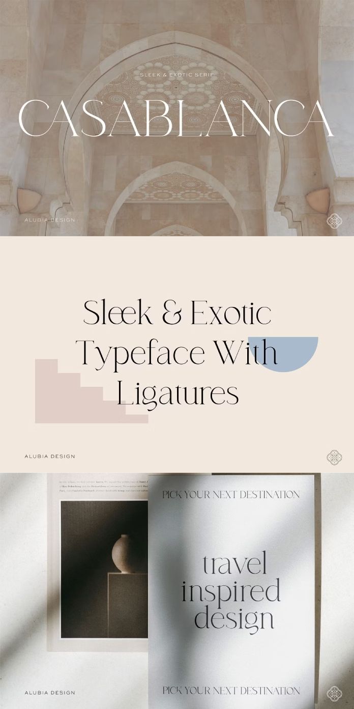 Casablanca Typeface by Alubia design