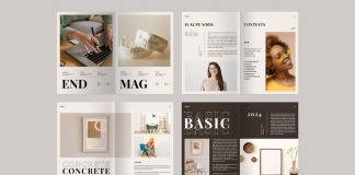 Modern and Clean Magazine InDesign Template by PixWork